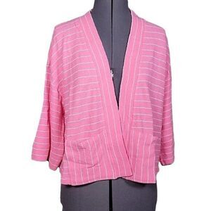 NWOT Isaac Mizrahi Live! Striped Knit Cardigan Sz XS
